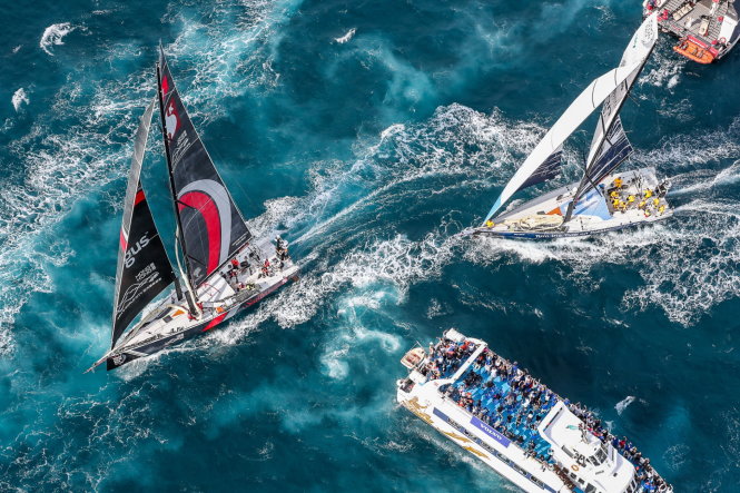 Những pha tăng tốc, ganh đua nhau đầy ấn tượng ở Volvo Ocean Race. -Ảnh: VOLVO OCEAN RACE