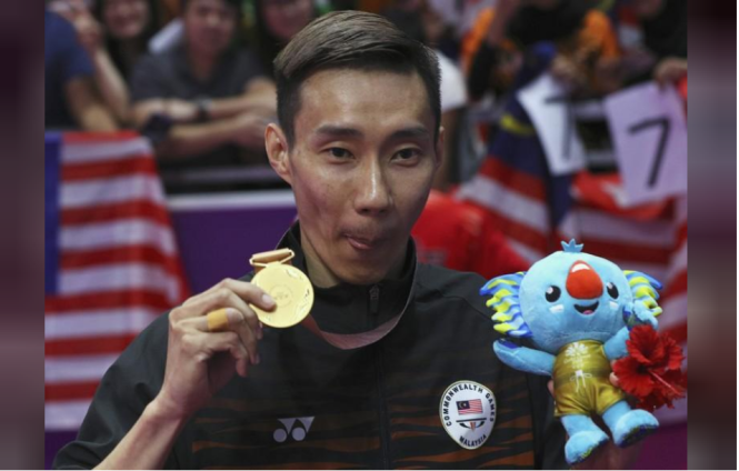 Lee Chong Wei và tấm HCV thứ ba tại Commonwealth Games. Ảnh: Reuters