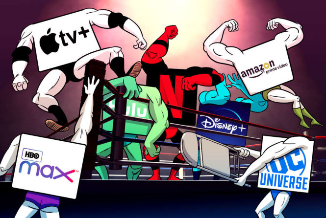 Streaming war là cuộc chiến giữa những người khổng lồ. Ảnh: thrillist.com