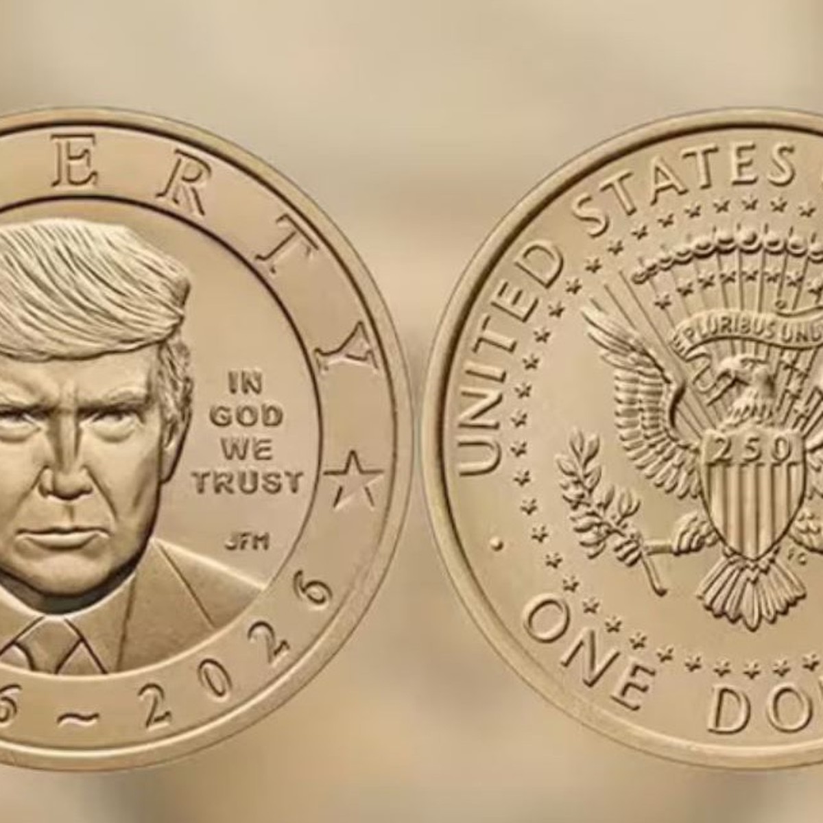 Mỹ đúc đồng xu 1 USD có hình ông Trump