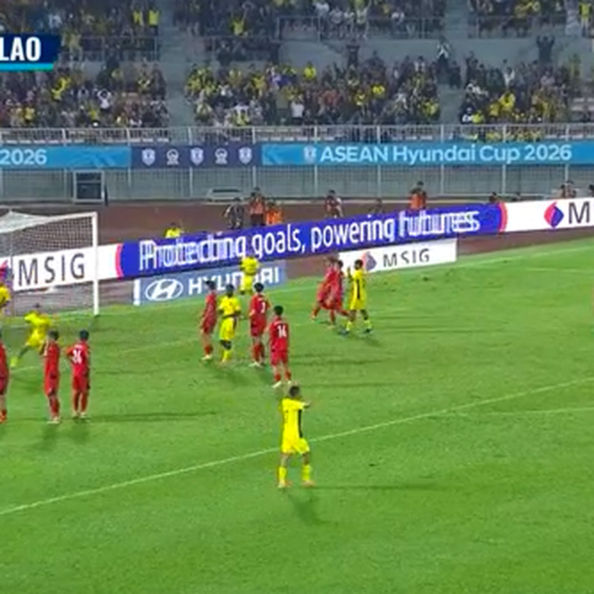Video: Siêu phẩm sút phạt của cầu thủ Malaysia vào lưới tuyển Lào