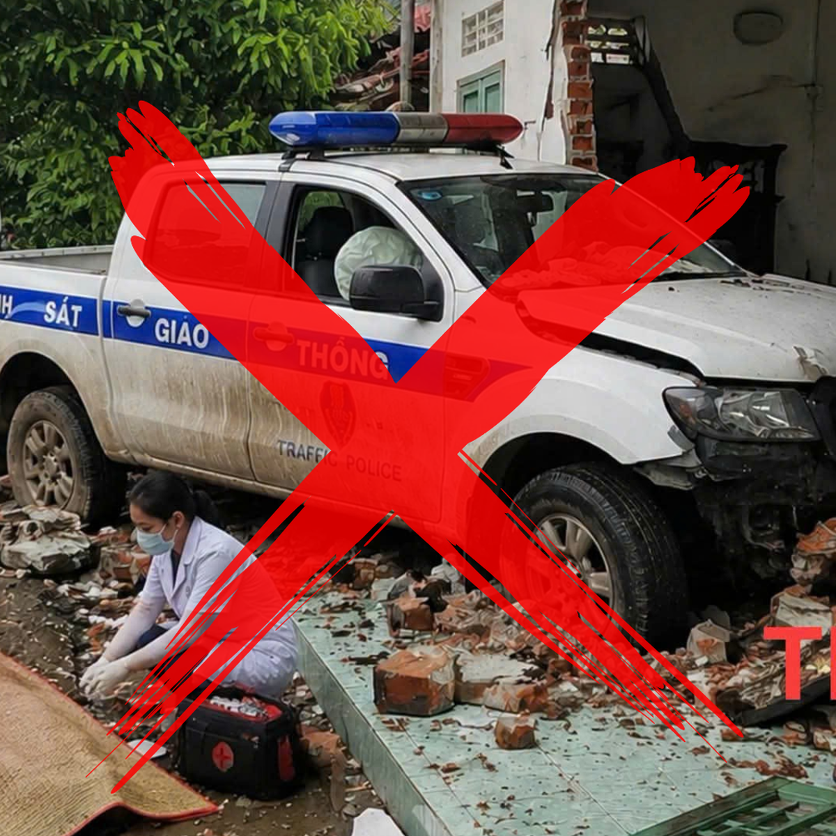 Đồng Tháp bác tin xe công vụ truy đuổi xe vi phạm tông vào nhà dân, chiến sĩ công an tử vong