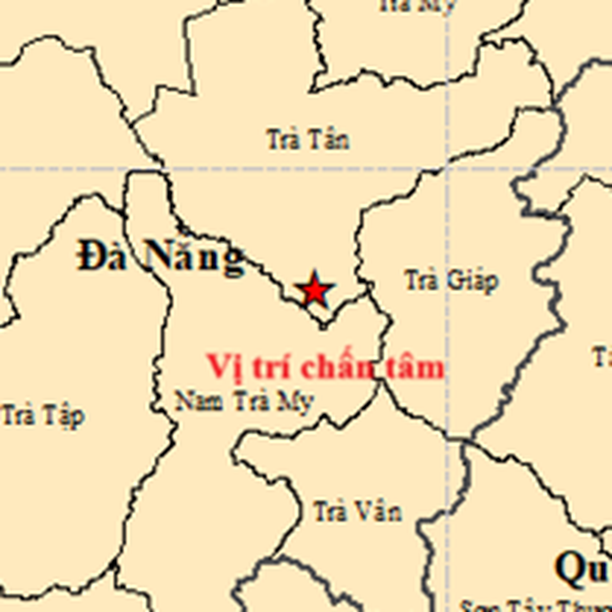 Động đất 3.1 độ ở độ sâu khoảng 10 km tại Đà Nẵng vào sáng nay