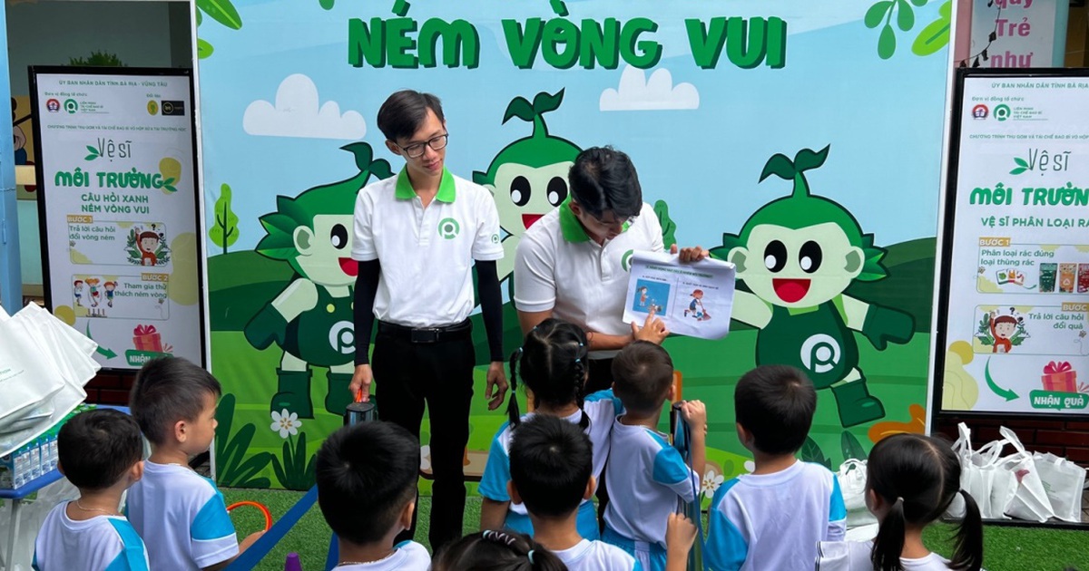 Các em học sinh rôm rả học cách bảo vệ môi trường - Tuổi Trẻ Online