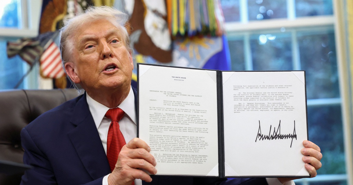Ông Trump ký văn bản khôi phục án tử hình ở thủ đô Washington - Tuổi Trẻ Online