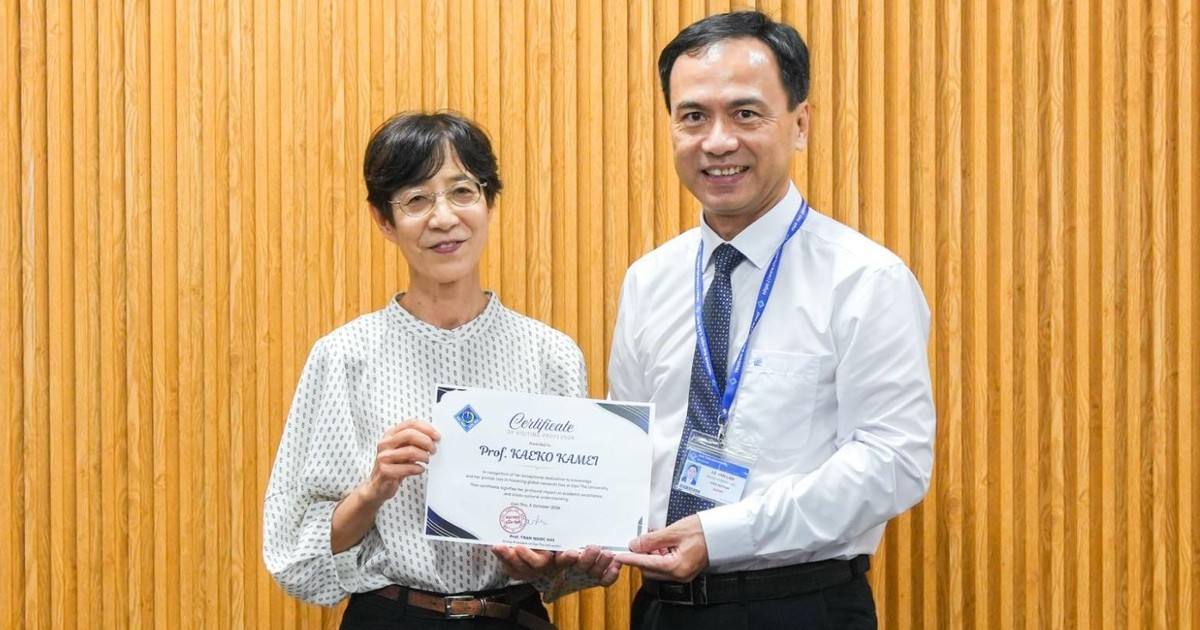 GS.TS Kaeko Kamei là giáo sư thỉnh giảng đầu tiên tại Đại học Cần Thơ