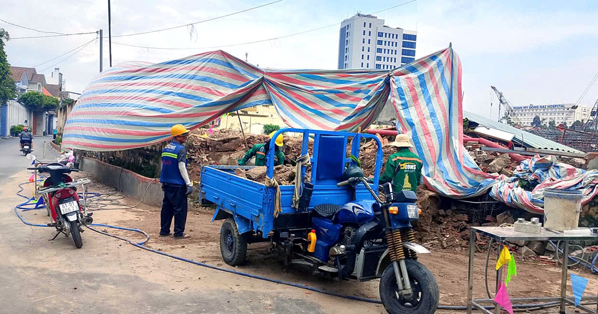 Vụ vỡ tường bao dự án chung cư ở Đồng Nai: Làm hàng rào mới, đào mương thoát nước