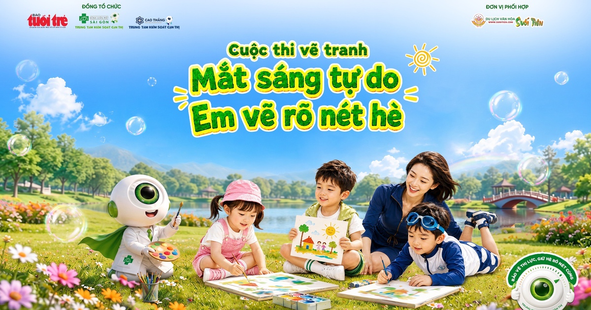 Khởi động cuộc thi vẽ tranh 'Mắt sáng tự do - Em vẽ rõ nét hè' tại Nhà Thiếu nhi TP.HCM