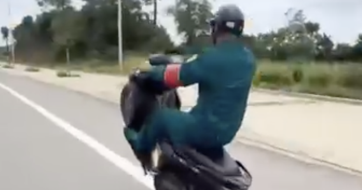 Mặc trang phục dân quân tự vệ rồi lái xe 'bốc đầu', nam thanh niên bị tịch thu xe