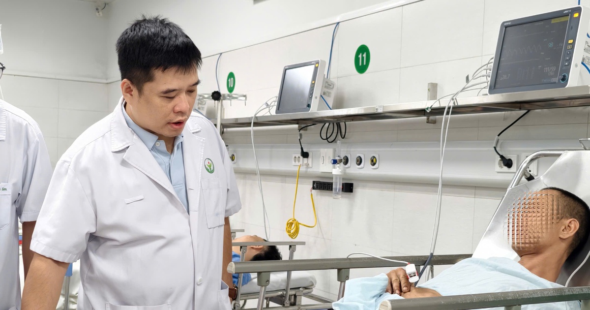Cứu người đàn ông bị thanh xà beng dài 1,5 mét đâm xuyên đùi