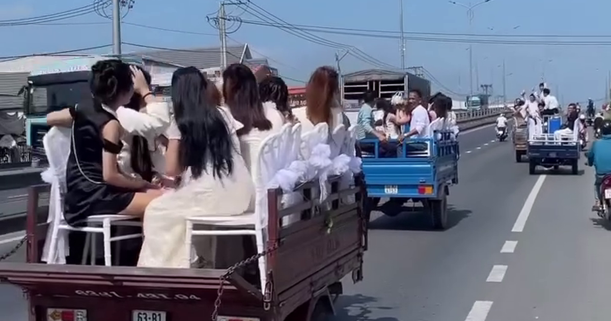 Mức phạt 4 tài xế xe ba bánh chở đoàn đưa dâu vi phạm giao thông