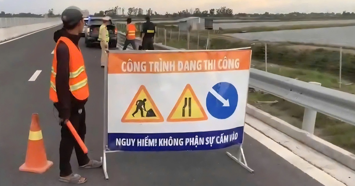 Thi công trên cao tốc nhưng thiếu cảnh báo an toàn, doanh nghiệp đối mặt mức phạt đến 20 triệu đồng