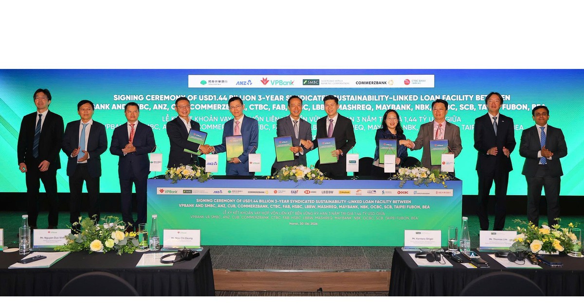 VPBank ký kết khoản vay hợp vốn liên kết bền vững đầu tiên trị giá 1,44 tỉ USD