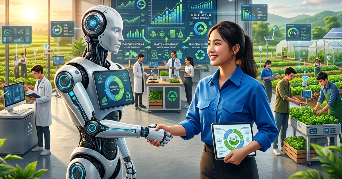 Thanh niên 'bắt tay' với AI giải bài toán nông nghiệp bền vững