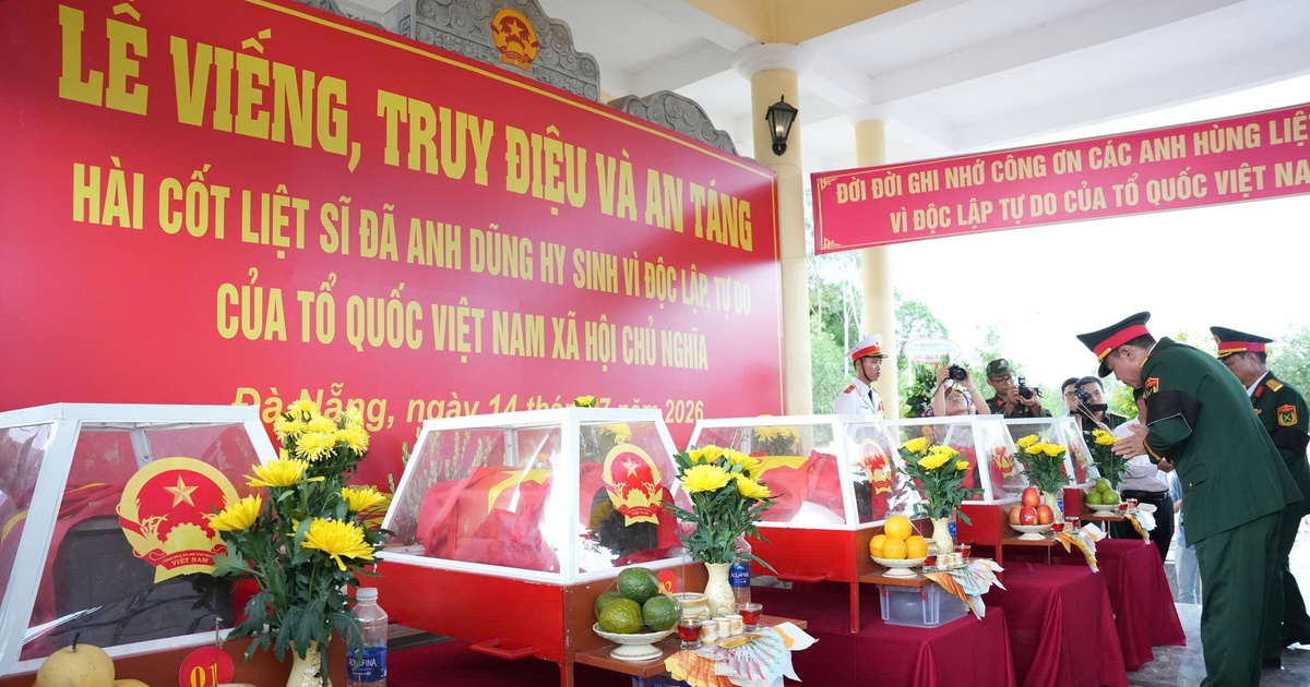 Truy điệu 5 liệt sĩ tìm thấy ở hang Đá Sập: 'Chưa biết quê anh, nhưng Đà Nẵng biết ơn anh'