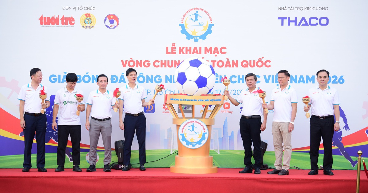 Khai mạc Vòng chung kết Giải bóng đá công nhân, viên chức Việt Nam 2026