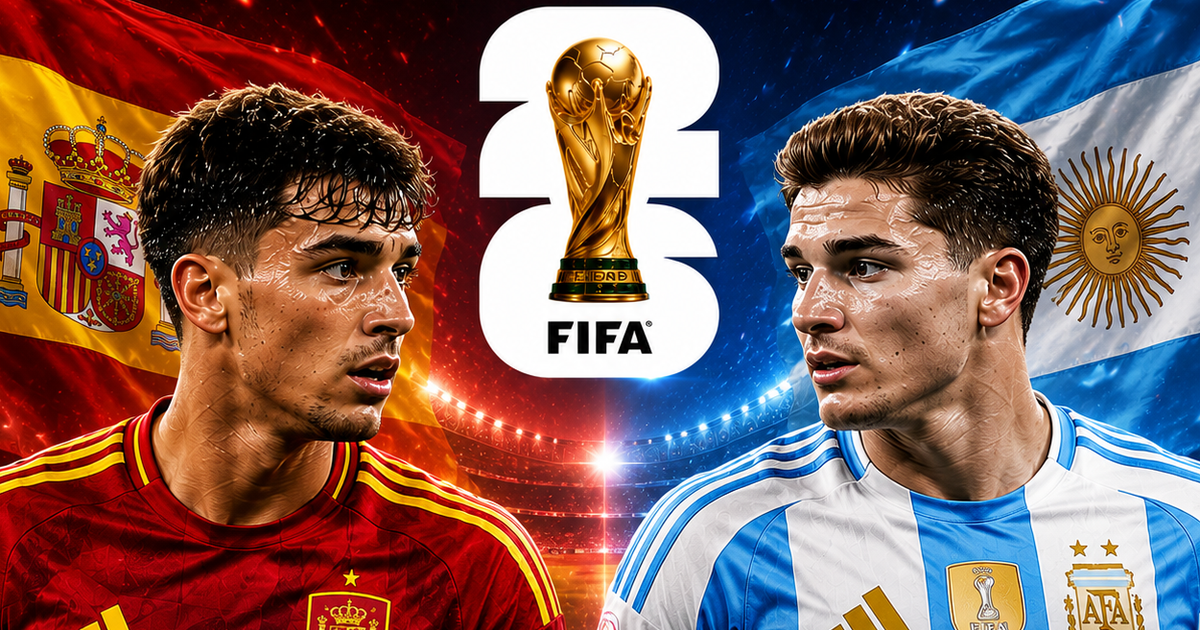 Tương quan sức mạnh giữa Tây Ban Nha và Argentina ở chung kết World Cup 2026