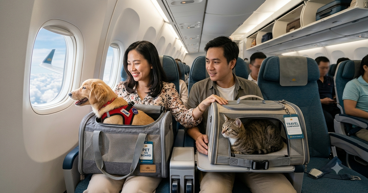 Thú cưng đi máy bay cùng chủ: Tốn 3,3 - 5 triệu đồng, có trường hợp phải mua thêm ghế
