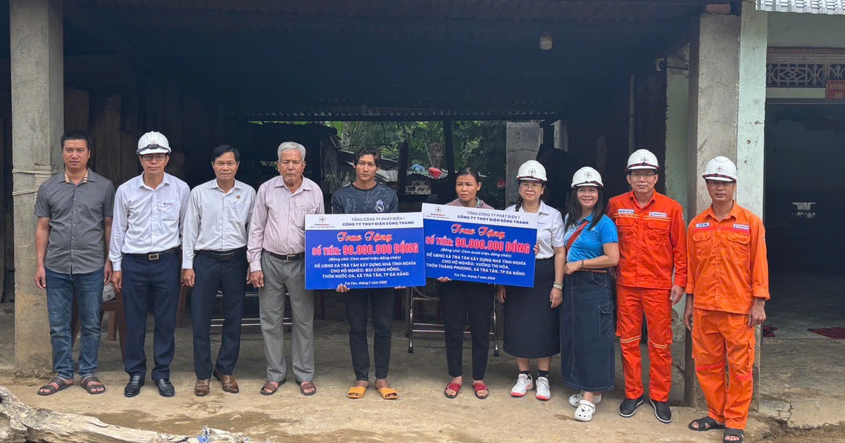 Thủy điện Sông Tranh hỗ trợ xây dựng 2 nhà tình nghĩa tại Trà Tân