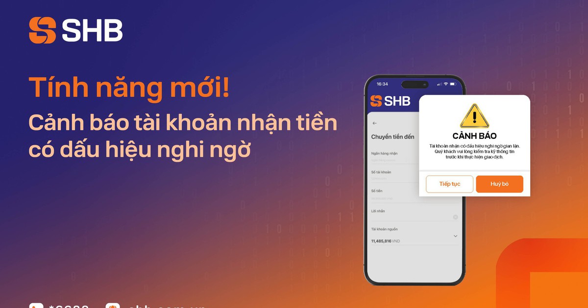 SHB giúp khách phát hiện tài khoản nghi lừa đảo trước khi chuyển tiền