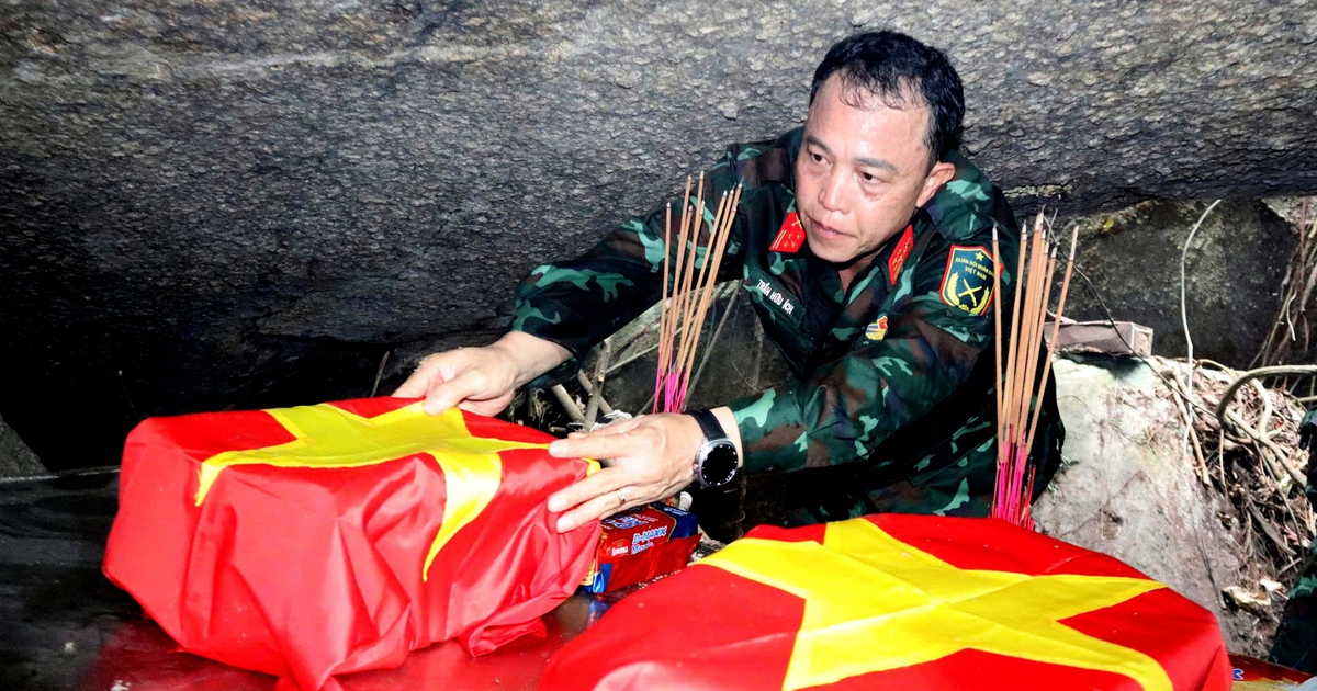 Tìm thấy hài cốt liệt sĩ thứ tám sau hơn nửa thế kỷ nằm lại hang Đá Sập