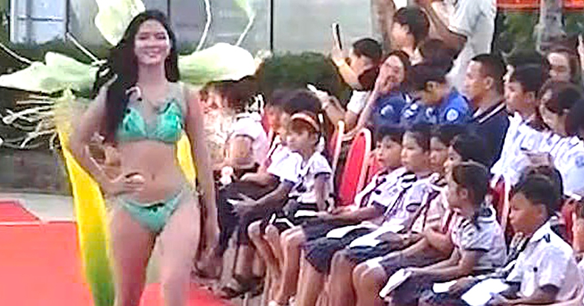Để thí sinh hoa hậu trình diễn bikini trước mặt học sinh, ban tổ chức xin lỗi