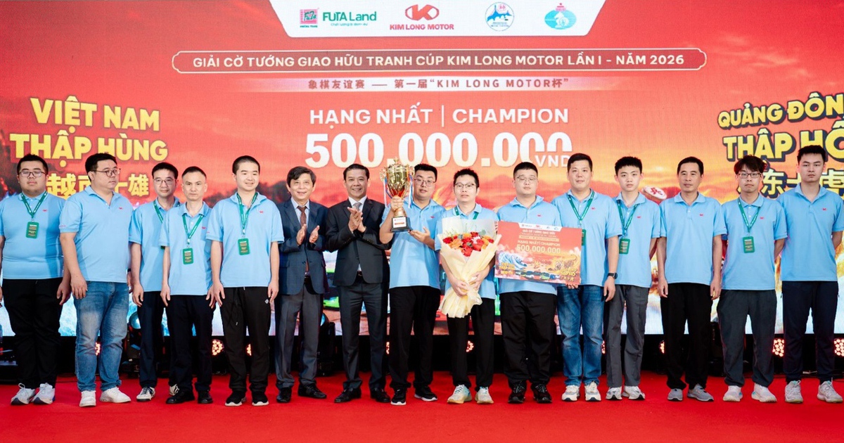 Khép lại Giải cờ tướng giao hữu tranh cúp Kim Long Motor lần thứ I