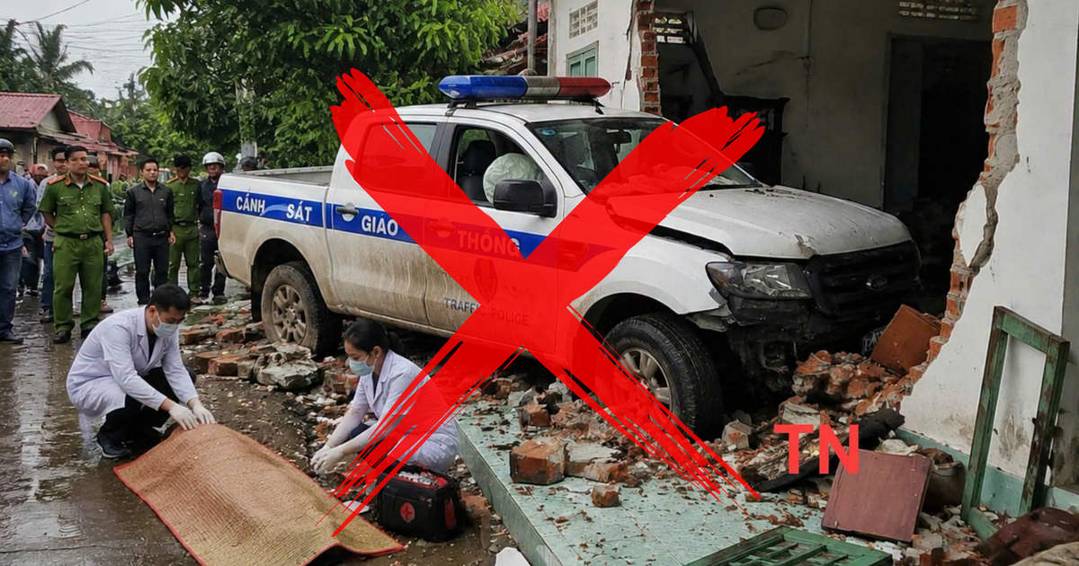 Đồng Tháp bác tin xe công vụ truy đuổi xe vi phạm tông vào nhà dân, chiến sĩ công an tử vong