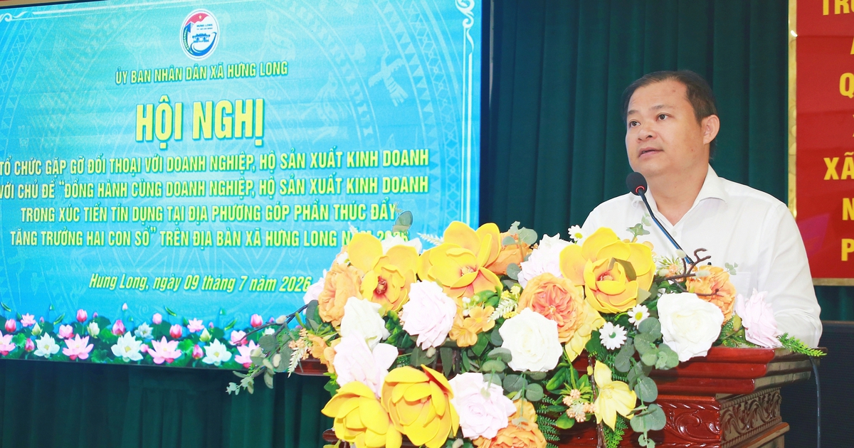 Xã Hưng Long đối thoại doanh nghiệp vì mục tiêu tăng trưởng hai con số
