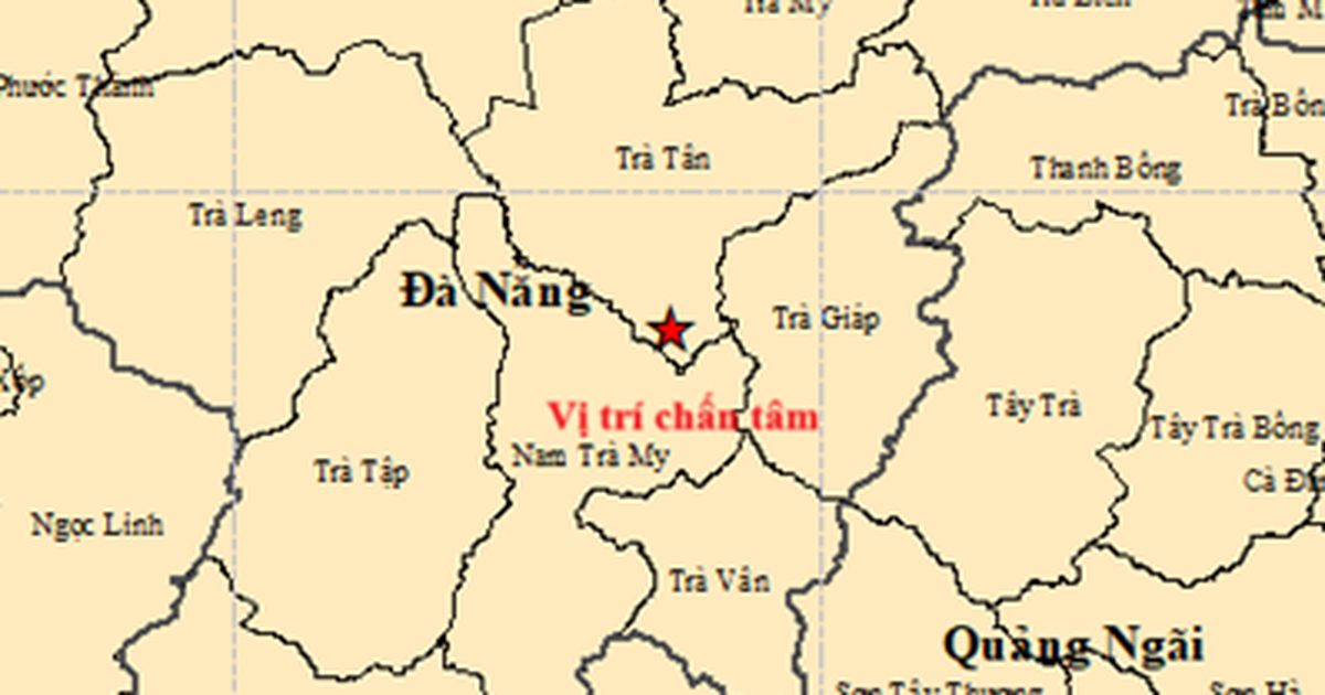 Động đất 3.1 độ tại Đà Nẵng