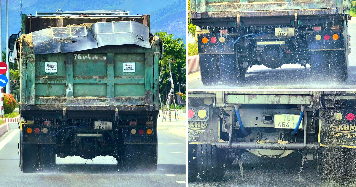Vén màn chiêu ‘độ chế’ xe để lén xả nước xuống đường của xe chở cát ở Quảng Ngãi