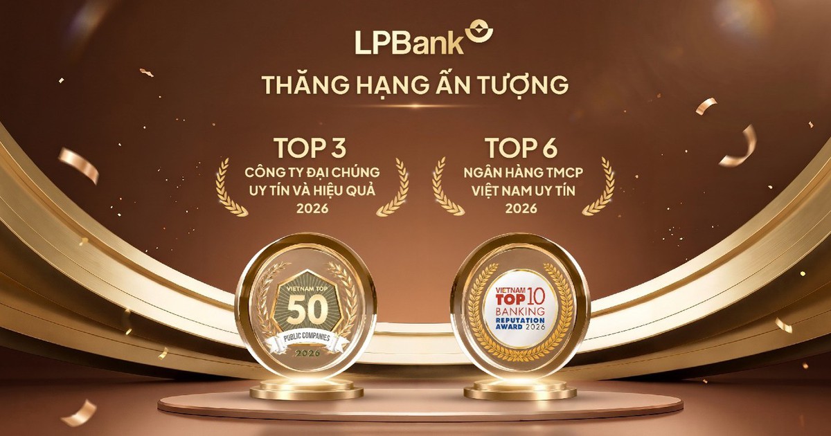 LPBank thăng hạng mạnh tại Bảng xếp hạng Vietnam Report 2026