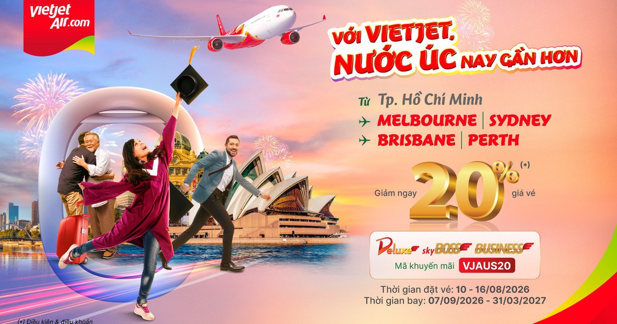 Cùng Vietjet khám phá Sydney qua sân bay mới WSI, nhận ưu đãi giá vé 20%