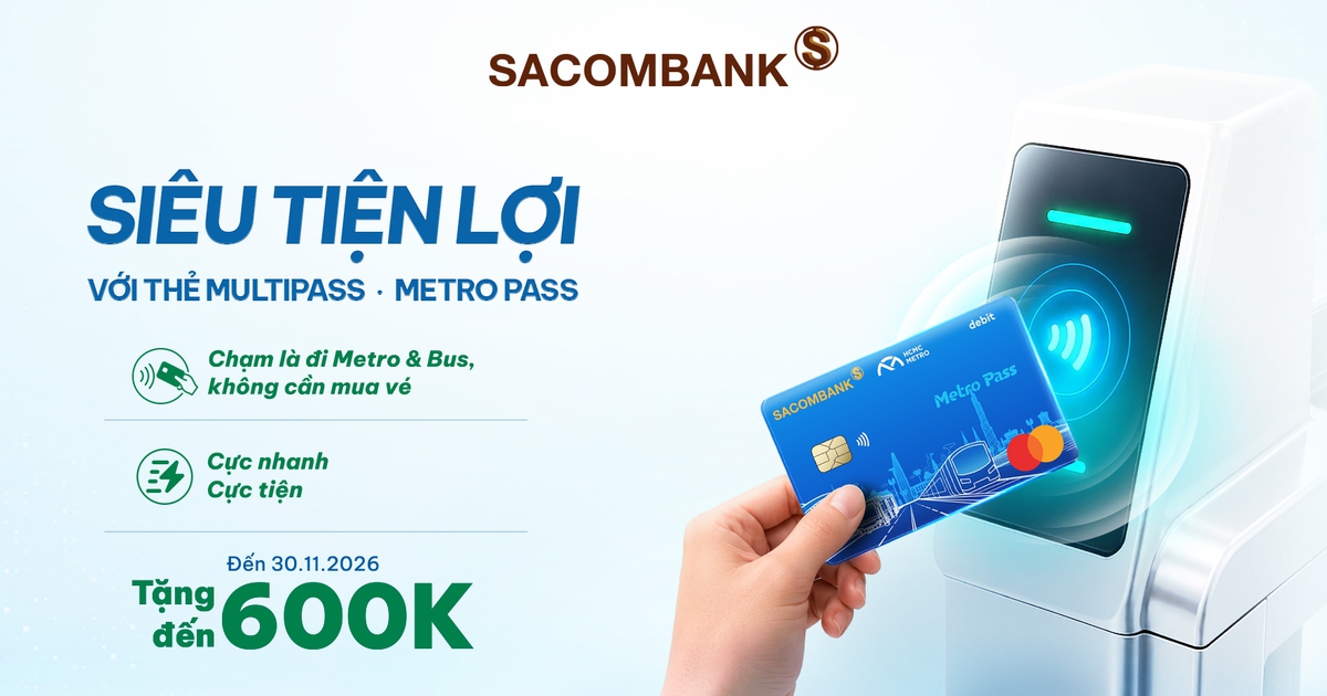Đi xe buýt miễn phí và nhận thêm ưu đãi với bộ đôi thẻ thanh toán giao thông Sacombank
