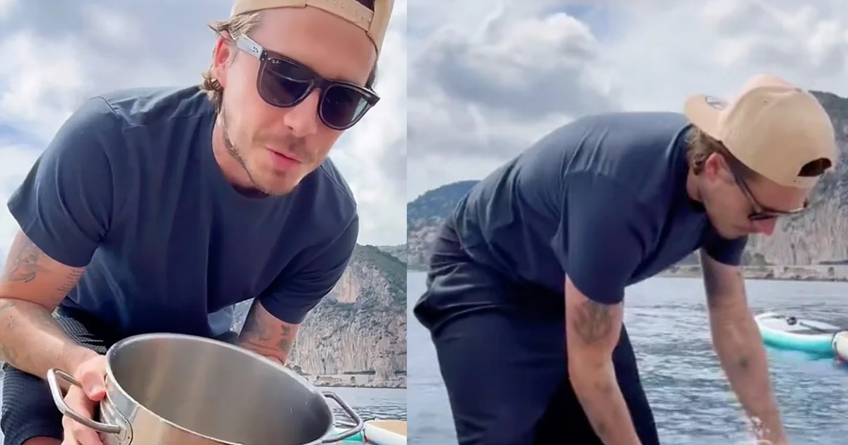 Brooklyn Beckham gây tranh cãi vì dùng nước biển nấu mì Ý