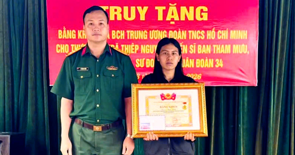 Trung ương Đoàn truy tặng bằng khen cho Thượng sĩ Kpă Thiêp