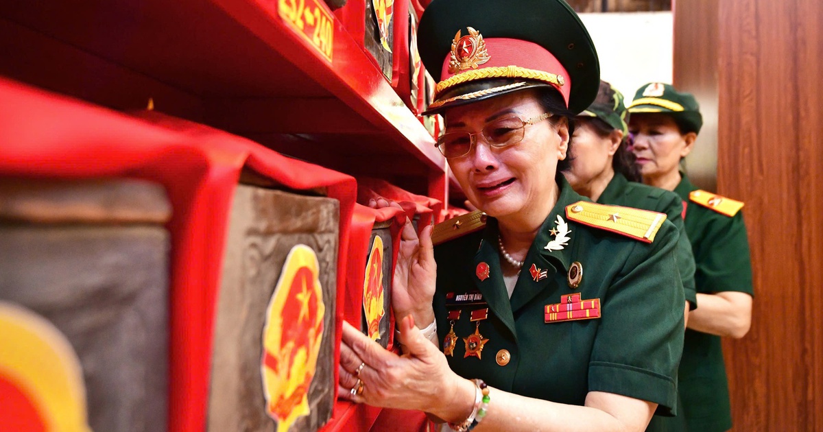 Cựu chiến binh Trường Sơn nghẹn ngào tại công viên Lê Thị Riêng: 'Đón anh về mà lệ trào dâng'