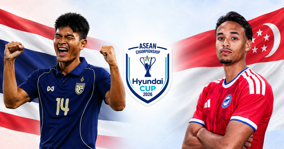 Lịch trực tiếp ASEAN Cup 2026: Thái Lan tái đấu Singapore