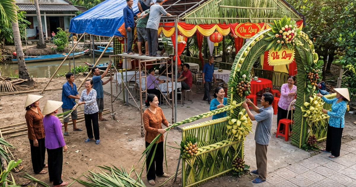 What do people mean by 'Come help me move the cabinet’ in Vietnam’s Mekong Delta?