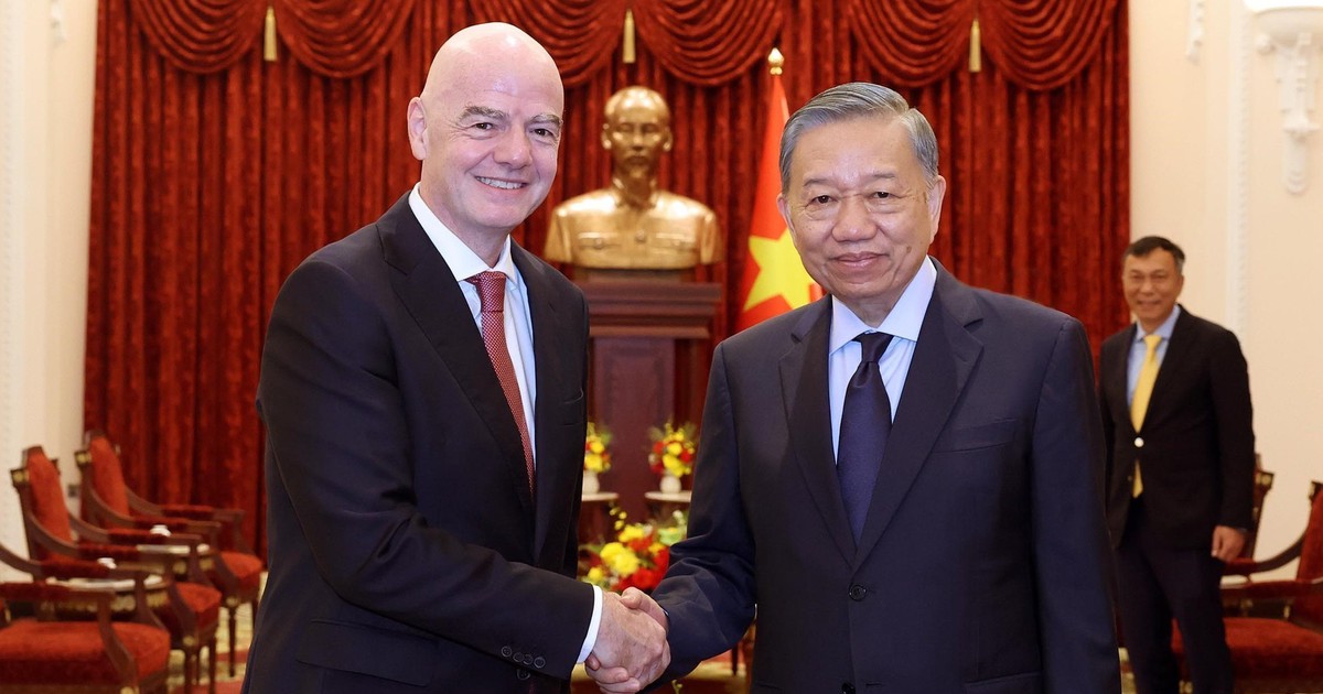 Tổng Bí thư, Chủ tịch nước Tô Lâm tiếp Chủ tịch FIFA Gianni Infantino