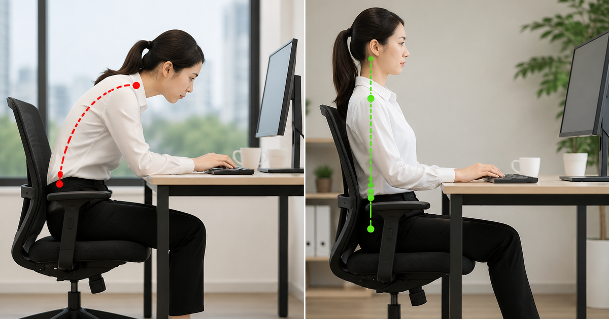 'Tư thế con tôm' của dân văn phòng: Không đẹp mà sao không sửa?