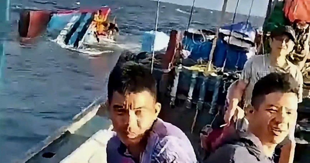 3 tàu cá cứu sống 4 ngư dân chìm tàu trên biển