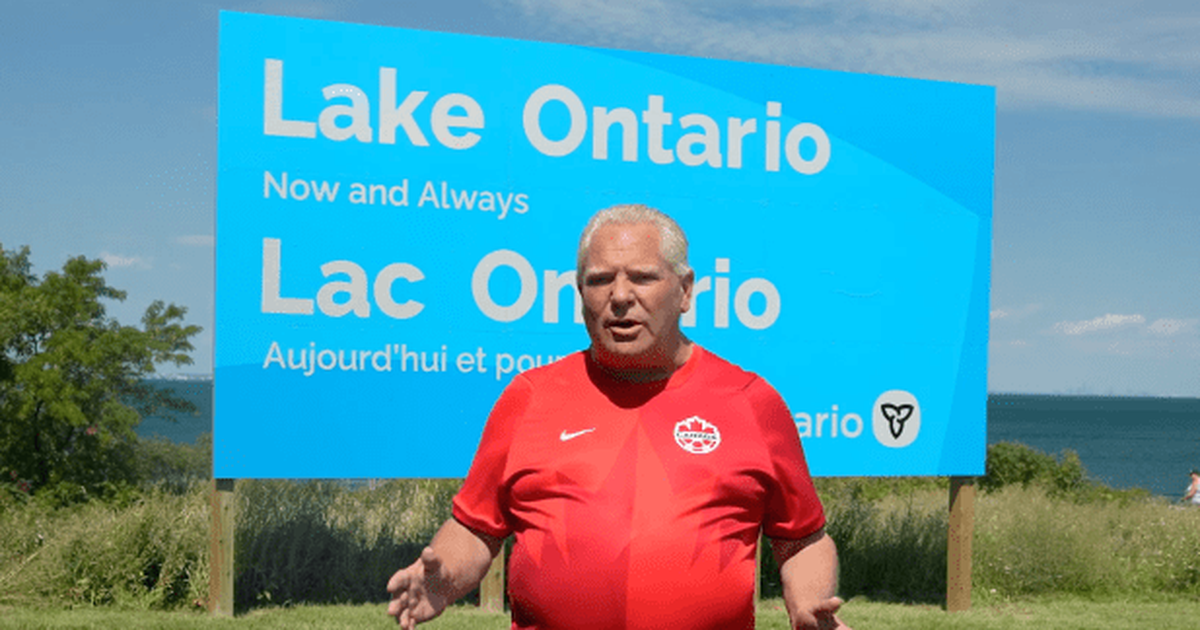 Thủ hiến Canada dựng bảng 'hồ Ontario' đáp trả sắc lệnh của ông Trump