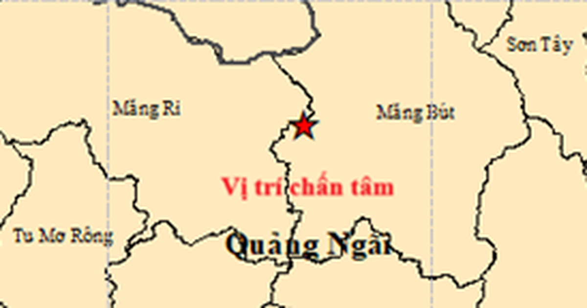 6 trận động đất liên tiếp ở Quảng Ngãi, có trận mạnh 4 độ