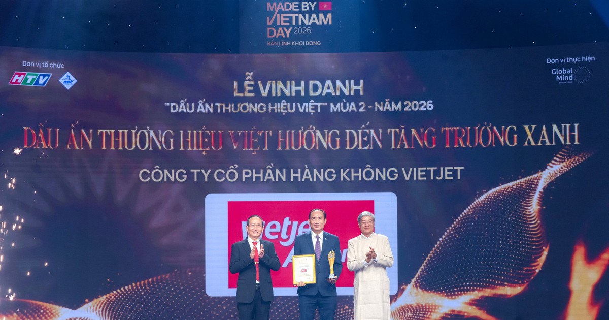 Vietjet được vinh danh ‘Dấu ấn Thương hiệu Việt hướng tới tăng trưởng xanh’