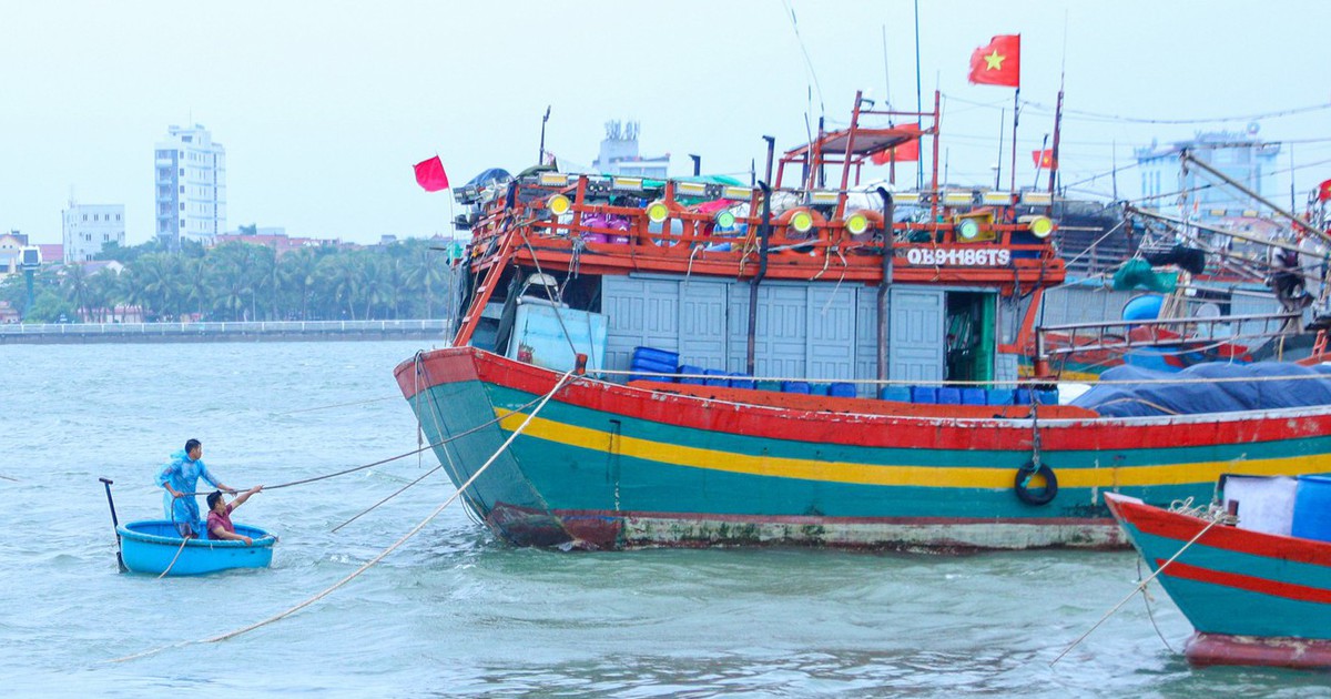 Ngư dân Quảng Trị gia cố tàu thuyền, sẵn sàng ứng phó áp thấp nhiệt đới