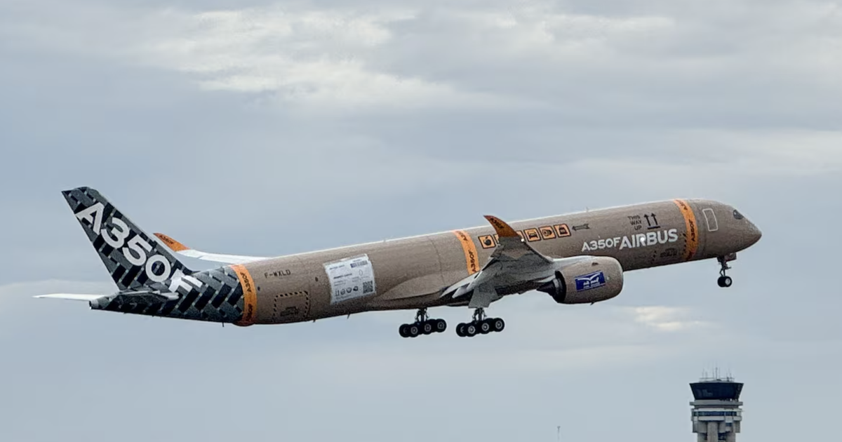 Airbus flies A350F freighter in challenge to Boeing