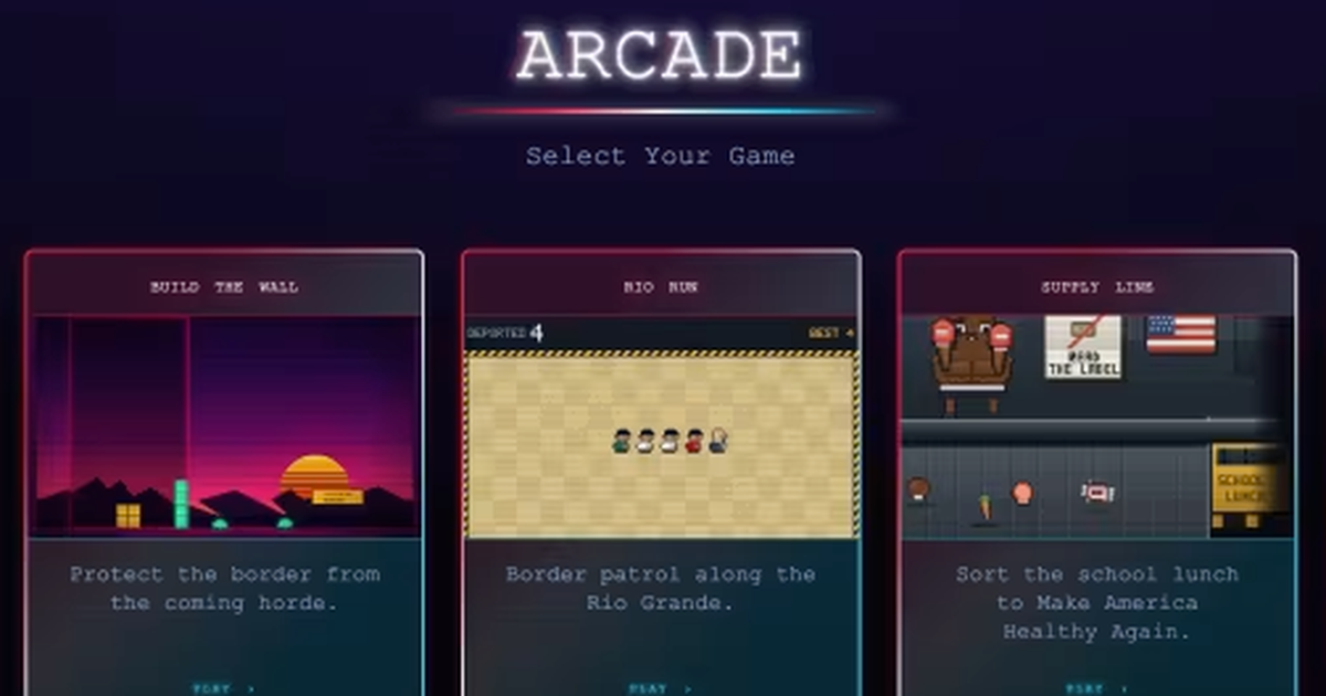 Nhà Trắng tung game bắt người vượt biên, xây tường biên giới