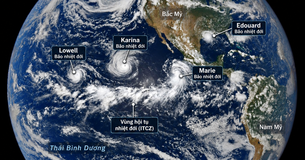 NASA chụp khoảnh khắc hiếm: 3 xoáy thuận cùng lúc trên Thái Bình Dương
