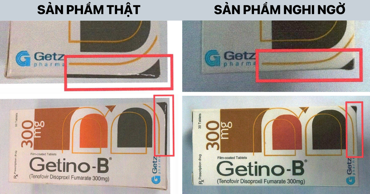 TP.HCM cảnh báo thuốc Getino-B Tablets 300mg trị viêm gan B nghi ngờ giả